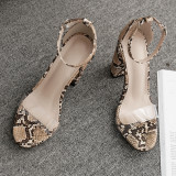 summer 2019 fashion trend women's shoes serpentine concise classics office lady chunky heels classics sandals