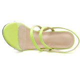 summer 2019 fashion trend women's shoes pure color sandals stilettos heels sandals party shoes