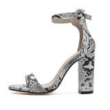 summer 2019 fashion women's shoes chunky heels sexy elegant serpentine buckle sandals