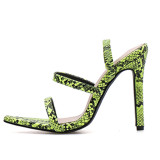 summer fashion women's shoes stilettos heels narrow band elegant concise sexy serpentine sandals mules