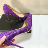 2019 spring autumn slip on sequined cloth rivets pumps glitter purple elegant sexy high heels stilettos ladies women's shoes