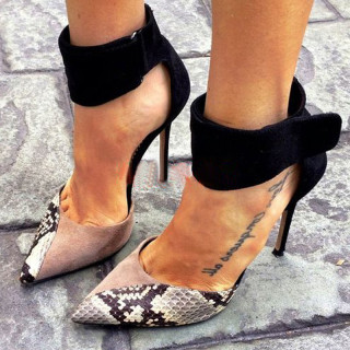 Arden Furtado summer 2019 fashion trend women's shoes pointed toe stilettos heels sandals serpentine party shoes big size 41