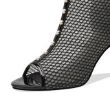 Arden Furtado summer 2019 fashion trend women's shoes peep toe  women's boots short boots stilettos heels zipper concise mature