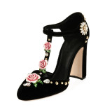 Arden Furtado summer 2019 fashion women's shoes sexy elegant flowers sandals chunky heels high heels