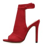 Arden Furtado Summer Fashion Trend Women's Shoes Stilettos Heels  Sexy Elegant Pure Color Red Sandals Party Shoes Office lady
