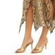 Arden Furtado Summer Concise Fashion Trend Women's Shoes Stilettos Heels Leather Pure Color Gold Slippers Elegant Big size 45