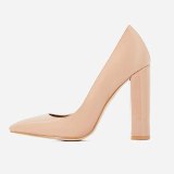 Arden Furtado Summer Fashion Trend Women's Shoes Pointed Toe Party Shoes  Chunky Heels Slip-on Pumps Pure Color Sexy Elegant