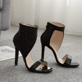 Arden Furtado Summer Fashion Women's Shoes Classics Party Shoes Bling Bling  Sexy Elegant Back zipper cage Sandals