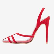Arden Furtado Summer Fashion Trend Women's Shoes Pointed Toe Buckle Sandals Pointed Toe Stilettos Heels Slip-on  Office Lady