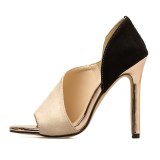 Arden Furtado Summer Fashion Trend Women's Shoes Elegant Classics Gold Stilettos Heels Slip-on Office lady Sandals Party Shoes