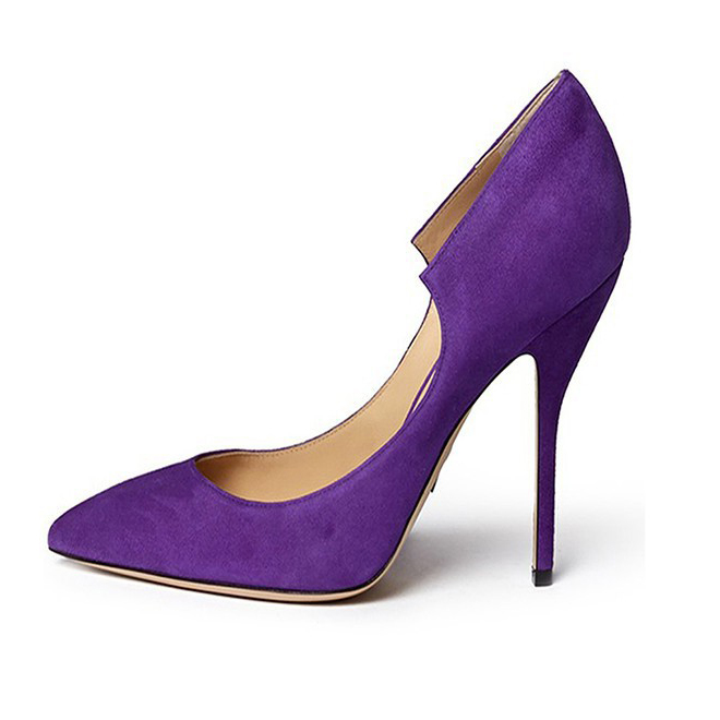 purple stilettos
