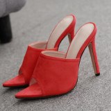 Arden Furtado Summer Fashion Trend Women's Shoes Stilettos Heels Pure Color Personality Mature Sexy Elegant Slippers Classics