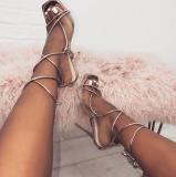 Arden Furtado Summer Fashion Trend Women's Shoes Pure Color Narrow Band Classics Gladiator Sandals Leather Sexy Sandals Elegant