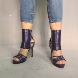 Fashion shoes women 2019 stilettos heels black elegant open toe women's boots gladiator sandals party shoes