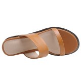 Arden Furtado Summer Fashion Trend Women's Shoes Slippers Pure Color Narrow Band Concise Classics
