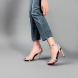 Arden Furtado Summer Fashion Trend Women's Shoes Narrow Band Mixed Colors Stilettos Heels Sexy Elegant Sandals Party Shoes
