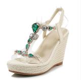 Arden Furtado Summer Fashion Trend Women's Shoes  Sexy Narrow Band Crystal Rhinestone Elegant Pure Color Sandals Waterproof