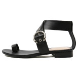 Arden Furtado Summer Fashion Trend Women's Shoes Sexy Pure Color Sandals Buckle Leather Concise Narrow Band Classics Mature