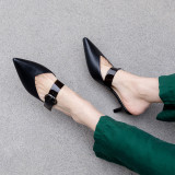 Arden Furtado Summer Fashion Trend Women's Shoes Pointed Toe Stilettos Heels Leather Concise Slippers Sexy Elegant Pure Color