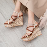 Arden Furtado Summer Fashion Trend Women's Shoes   Sexy Elegant Pure Color Buckle Concise Sandals Classics Waterproof