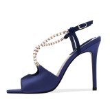 Arden Furtado Summer Fashion Trend Women's Shoes  Sexy Elegant Pure Color blue Sandals Stilettos Heels Party Shoes Concise