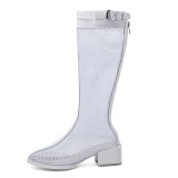 Arden Furtado Summer Fashion Trend Women's Shoes  Sexy Elegant Pure Color Wire side Classics Cool boots Buckle Back zipper