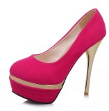 Arden Furtado Summer Fashion Trend Women's Shoes Pointed Toe Stilettos Heels Platform Slip-on Pumps Concise Office Lady Shallow