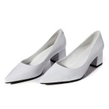 Arden Furtado Summer Fashion Trend Women's Shoes Pointed Toe Chunky Heels Leather Pumps Sexy Elegant Pure Color Party Shoes