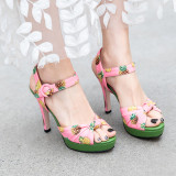 Arden Furtado Summer Fashion Trend Women's Shoes Stilettos Heels Sandals Buckle Personality Elegant Classics Concise Mature