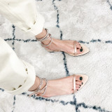Arden Furtado Summer Fashion Women's Shoes Sexy Elegant Pure Color silver Mature Narrow Band crystal rhinestone Sandals
