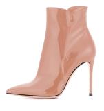 Arden Furtado Fashion Women's Shoes Winter  Pointed Toe Stilettos Heels  Concise Zipper Sexy Elegant Pure Color Short Boots Women's Boots can be customized in various colors Big size 45