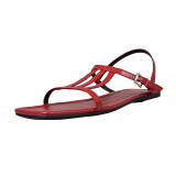 Arden Furtado Summer Fashion Trend Women's Shoes  Sexy Elegant Pure Color Sandals Leather Concise Narrow Band Big size 40