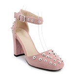 Arden Furtado Summer Fashion Trend Women's Shoes Chunky Heels Pure Color Sandals Buckle Classics Concise