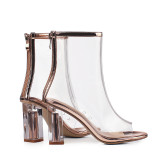 Arden Furtado Summer Fashion Trend Women's Shoes Cool boots Pure Color Back zipper Peep Toe Classics Short Boots