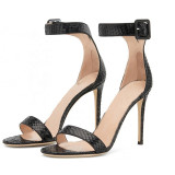 Arden Furtado Summer Fashion Trend Women's Shoes Stilettos Heels Sexy Elegant Mature Pure Color Classics Narrow Band Sandals