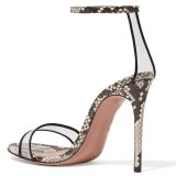 Arden Furtado Summer Fashion Women's Shoes Classics Sexy Elegant Serpentine Sandals Elegant Narrow Band Stilettos Heels 