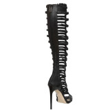 Arden Furtado 2019 summer stilettos high heels open toe gladiator sandals knee high summer boots