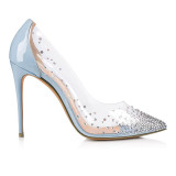 Arden Furtado Summer Fashion Women's Shoes Pointed Toe Stilettos Heels Slip-on Elegant Crystal Rhinestone Pumps Wedding Shoes