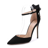 Arden Furtado Summer Fashion Trend Women's Shoes Pointed Toe Stilettos Heels Pure Color  Big size 45 Sandals Party Shoes