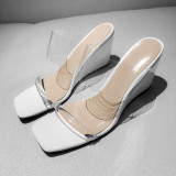 Arden Furtado Summer Fashion Trend Women's Shoes Sexy Elegant Pure Color Slippers Classics Concise Narrow Band Mature