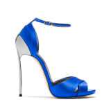 Arden Furtado Summer Fashion Trend Women's Shoes Stilettos Heels Narrow Band Sexy Elegant Pure Color blue Sandals Sexy Big size 43