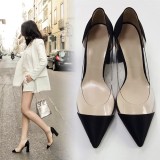 Arden Furtado Summer Fashion Trend Women's Shoes  Pointed Toe Chunky Heels Pure Color Pumps Elegant Small size 33