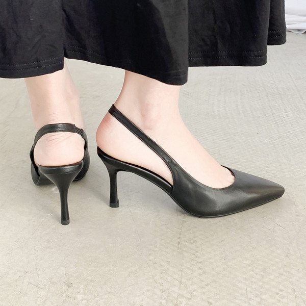 Arden Furtado Summer Fashion Trend Women's Shoes Pointed Toe Stilettos Heels  Pure Color Slip on Sexy Elegant Sandals Big size43