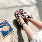 Arden Furtado Summer Fashion Trend Women's Shoes  Sexy Elegant Sandals Lace up Waterproof Narrow Band Concise Sandals