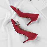 Arden Furtado Summer Fashion Trend Women's Shoes Pointed Toe Stilettos Heels Pure Color Concise Elegant Party Shoes Office lady