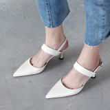 Arden Furtado Summer Fashion Trend Women's Shoes Pointed Toe Stilettos Heels  Sexy Elegant Pure Color Sandals