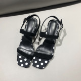 Arden Furtado Summer Fashion Trend Women's Shoes Chunky Heels Buckle  Sexy Elegant Pure Color Concise Sling Back Sandals Big size 40