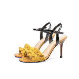 Arden Furtado Summer Fashion Trend Women's Shoes Stilettos Heels  Sexy Elegant Sweet Buckle Office lady Sandals Party Shoes  Big size 42