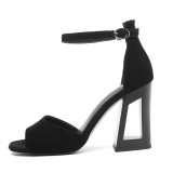 Arden Furtado Summer Fashion Trend Women's Shoes Chunky Heels Concise Sexy Elegant Office lady Sandals Buckle Party Shoes