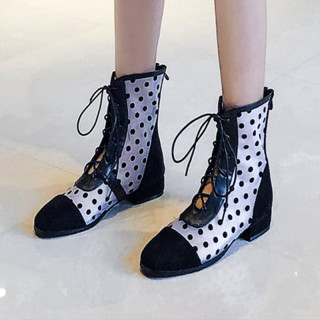 Arden Furtado Summer Fashion Trend Women's Shoes Square Head  Sexy Elegant Ladies Boots Wire side Cross Lacing Big size 43